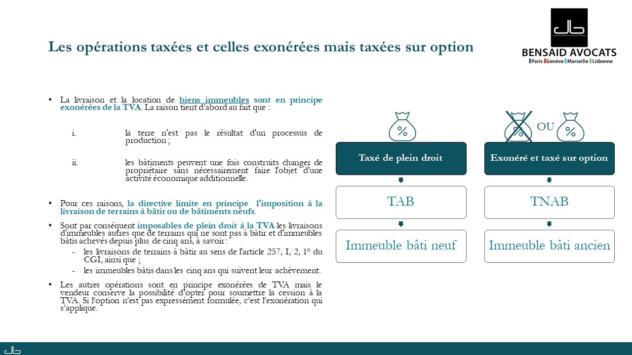 Immeuble et fiscalité immobilière et TVA immobilière